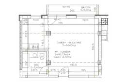 Garsoniera 40,13 mp, etaj intermediar, semifinisata, zona strazii Eugen Ionesco