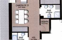 Vanzare apartament 2 camere, 65,75 mp, semifinisat, parcare, zona Calea Turzii