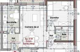 3 camere, 66.74 mp, semifinisat, zona Iulius Mall! Finalizare Primavara 2019