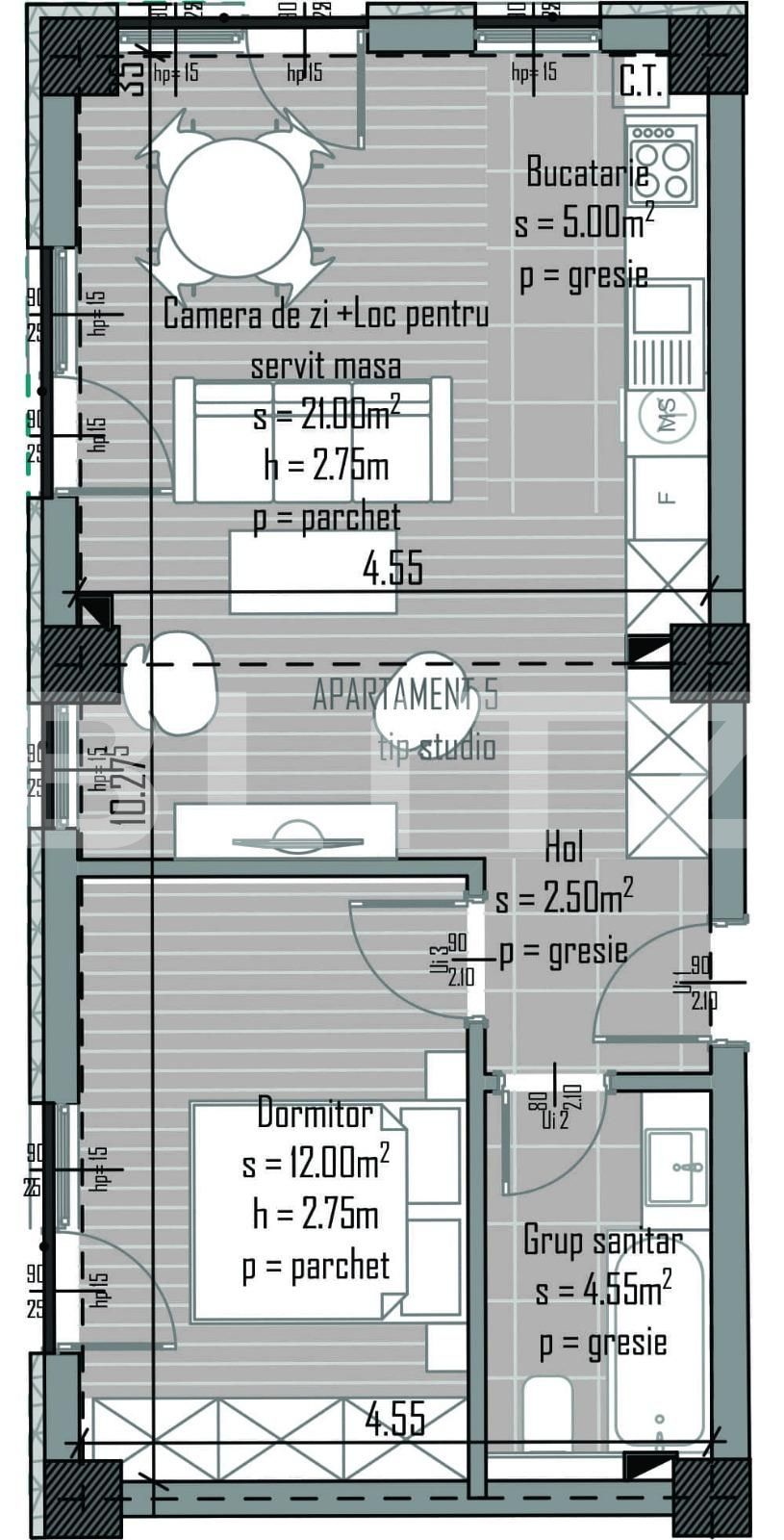 Apartament de vânzare 2 camere Semicentral - 32119AV | BLITZ Cluj-Napoca | Poza1