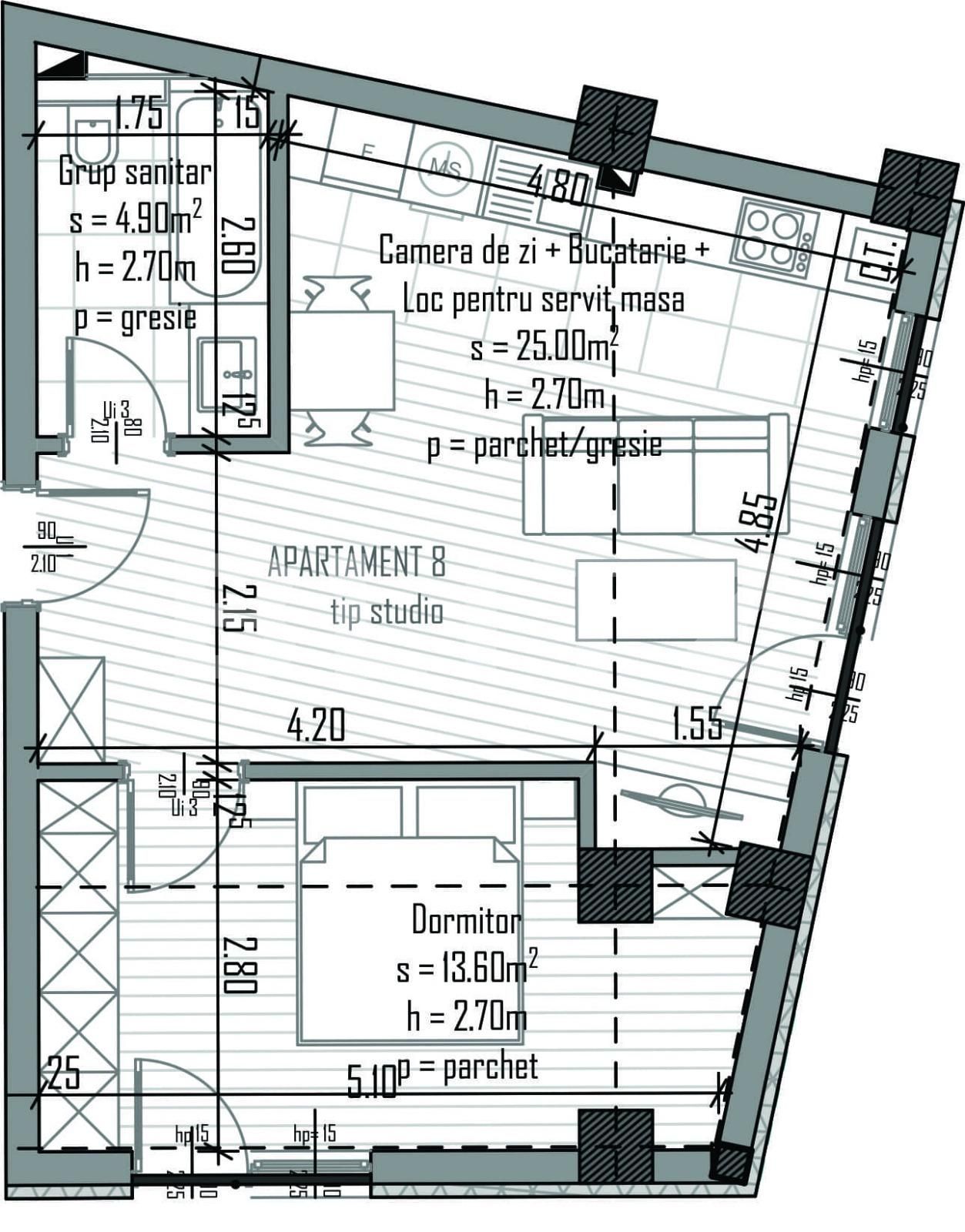 Apartament de vânzare 2 camere Semicentral - 32120AV | BLITZ Cluj-Napoca | Poza1