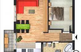 Apartament 2 camere, 51 mp utili, zona Edgar Quinet