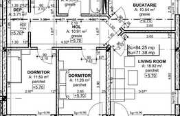 De vanzare 3 camere, 71.38 mp! Zona Centrala!