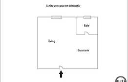 Apartament la demisol cu 1 camera, 27 mp, zona strazii Teilor