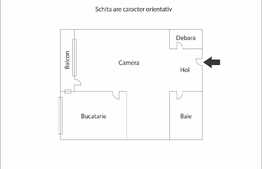 De vanzare garsoniera, 28 mp + 4 mp balcon, zona Big