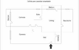 Apartament 3 camere, 78 mp, boxa, zona centrala