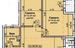 3 camere, 66 mp, semifinisat, zona Petrom, Baciu! Finalizare Decembrie 2018!