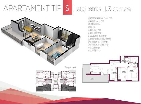 Apartament de vânzare 3 camere Bună Ziua - 32770AV | BLITZ Cluj-Napoca | Poza1