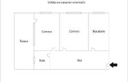 Apartament 2 camere, 53 mp,  terasa 55 mp, zona Grand Hotel Italia