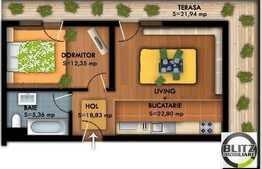 Apartament in Floresti cu terasa de 20 mp!
