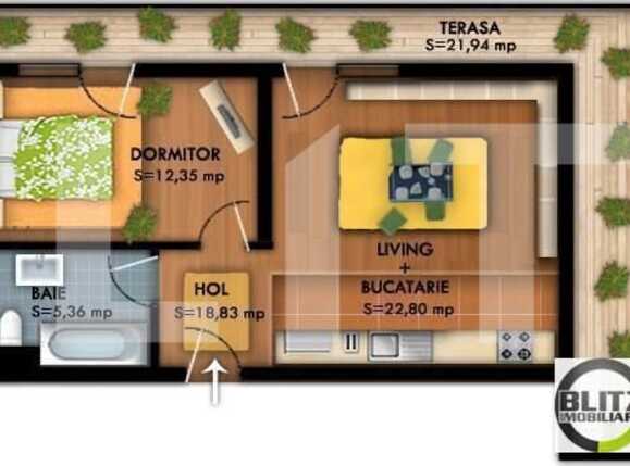 Apartament de vânzare 2 camere Floreşti - 3348AV | BLITZ Cluj-Napoca | Poza2