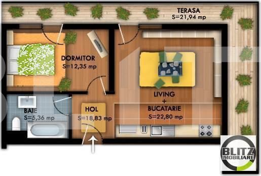 Apartament de vânzare 2 camere Floreşti - 3348AV | BLITZ Cluj-Napoca | Poza2