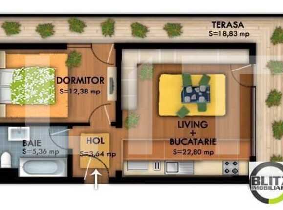 Apartament de vânzare 2 camere Floreşti - 3349AV | BLITZ Cluj-Napoca | Poza3