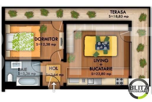 Apartament de vânzare 2 camere Floreşti - 3349AV | BLITZ Cluj-Napoca | Poza3
