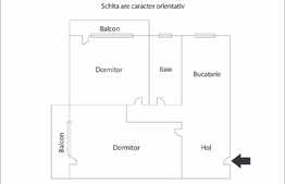 Oportunitate! De vanzare apartament 2 camere, 50.50 mp, zona strazii Unirii