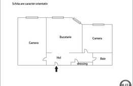 Vanzare apartament 2 camere, decomandat, 43 mp utili, zona Primaverii