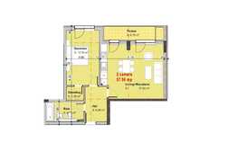 2 camere, 57.56 mp, semifinisat, zona strazii Constantin Brancusi! 