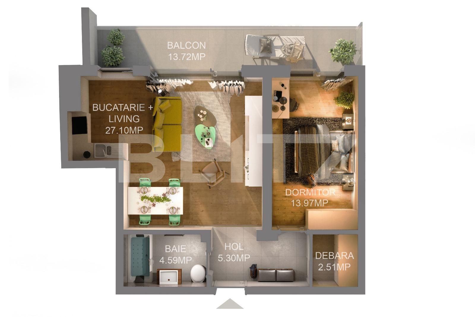 Apartament de vânzare 2 camere Central - 33948AV | BLITZ Cluj-Napoca | Poza2