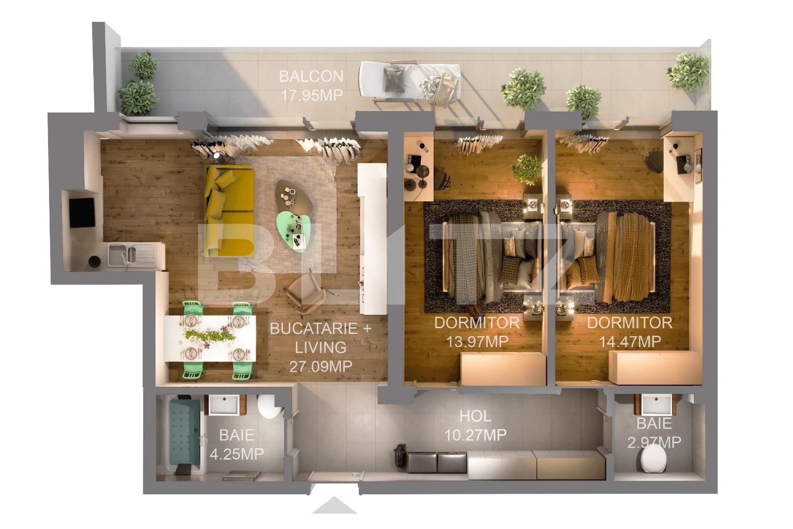 Apartament de vânzare 3 camere Central - 33960AV | BLITZ Cluj-Napoca | Poza2