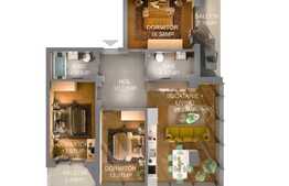 De vanzare apartament cu 4 camere cu suprafata de 90,50 mp+terasa 11mp, situat in bloc unic, 21 etaje. 