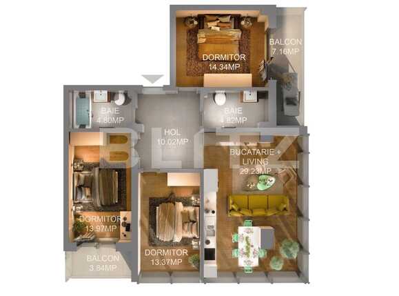 Apartament de vânzare 4 camere Central - 33964AV | BLITZ Cluj-Napoca | Poza2