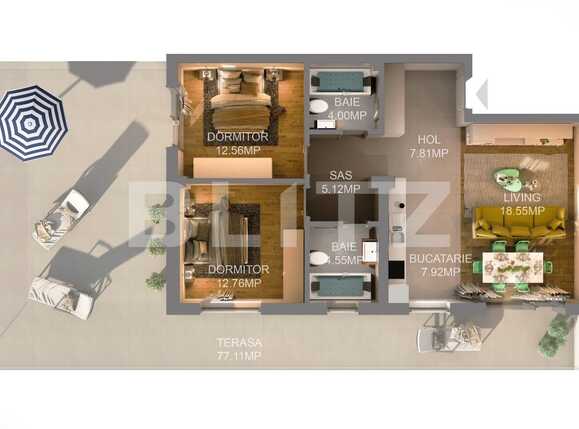 Apartament de vânzare 3 camere Central - 33965AV | BLITZ Cluj-Napoca | Poza3