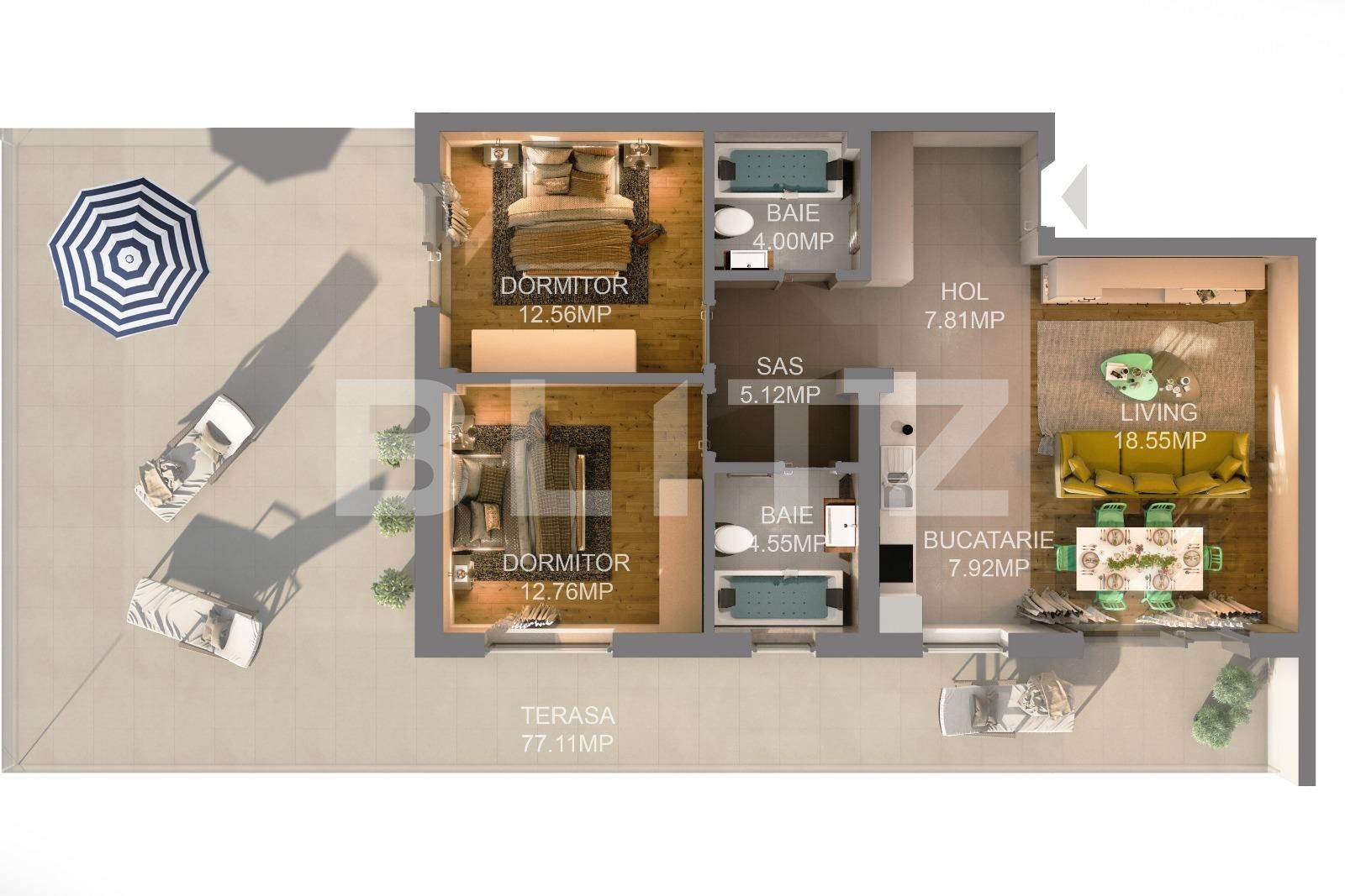 Apartament de vânzare 3 camere Central - 33965AV | BLITZ Cluj-Napoca | Poza3