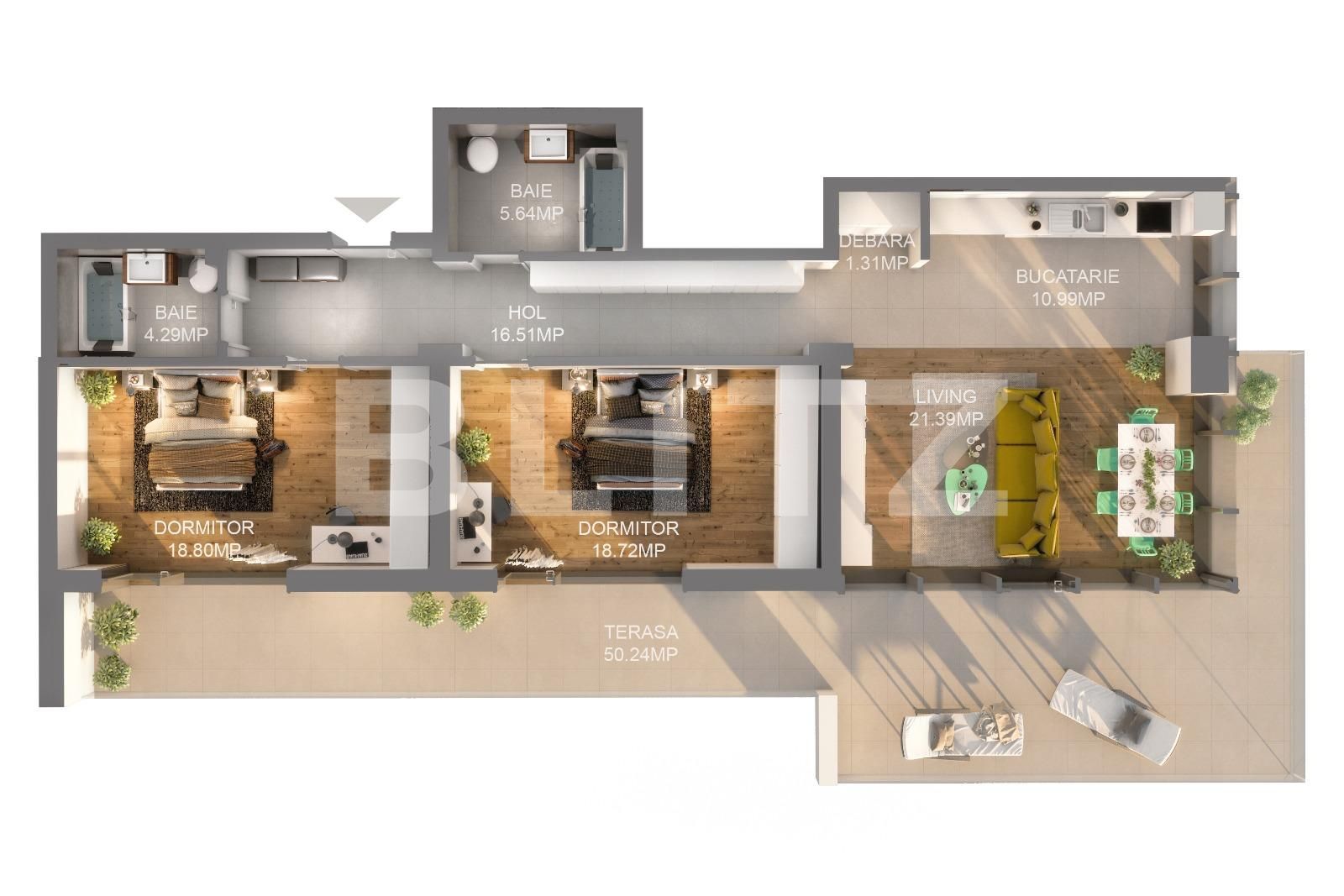 Apartament de vânzare 3 camere Central - 33966AV | BLITZ Cluj-Napoca | Poza3