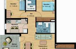 Apartament 3 camere, 68.47 mp, imobil nou, zona Lidl