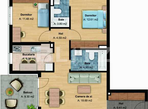 Apartament de vânzare 3 camere Bună Ziua - 34330AV | BLITZ Cluj-Napoca | Poza2