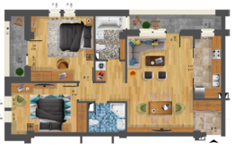 EXCLUSIVITATE ! 3 camere, 75 mp, 2 balcoane, zona strazii Stejarului!