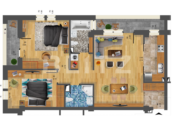 Apartament de vânzare 3 camere Floreşti - 34791AV | BLITZ Cluj-Napoca | Poza1