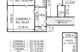 Apartament 2 camere, 72.72 mp, boxa 11 mp, zona Piata Mihai Viteazu