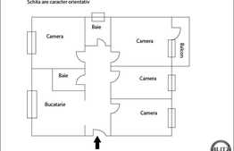 Apartament cu 4 camere, decomandat, etaj intermediar, zona Donath