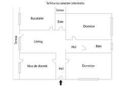 Apartament 4 camere, 76.34 mp, 2 parcari, curte! Finalizare cu CF Februarie 2019! 