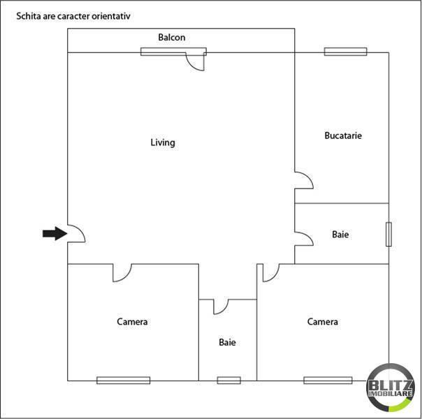 Apartament de vanzare 2 camere Exterior Sud - 354AV | BLITZ Cluj-Napoca | Poza1