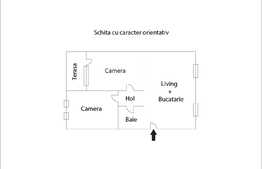 Apartament 3 camere, la cheie, 54 mp, terasa, zona Garii!