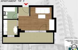 1 camera de vanzare, 38.42 mp utili, in zona Garii