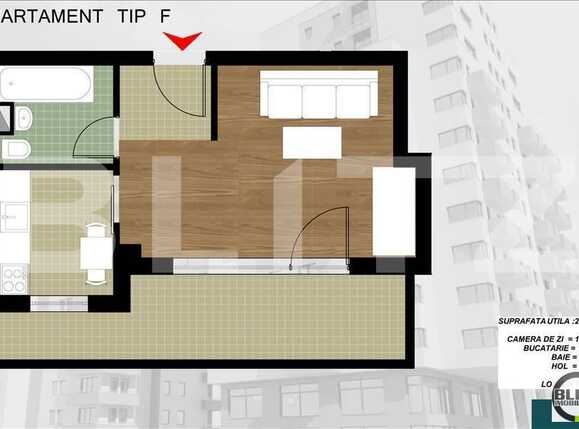 Garsonieră de vânzare Semicentral - 3546AV | BLITZ Cluj-Napoca | Poza1