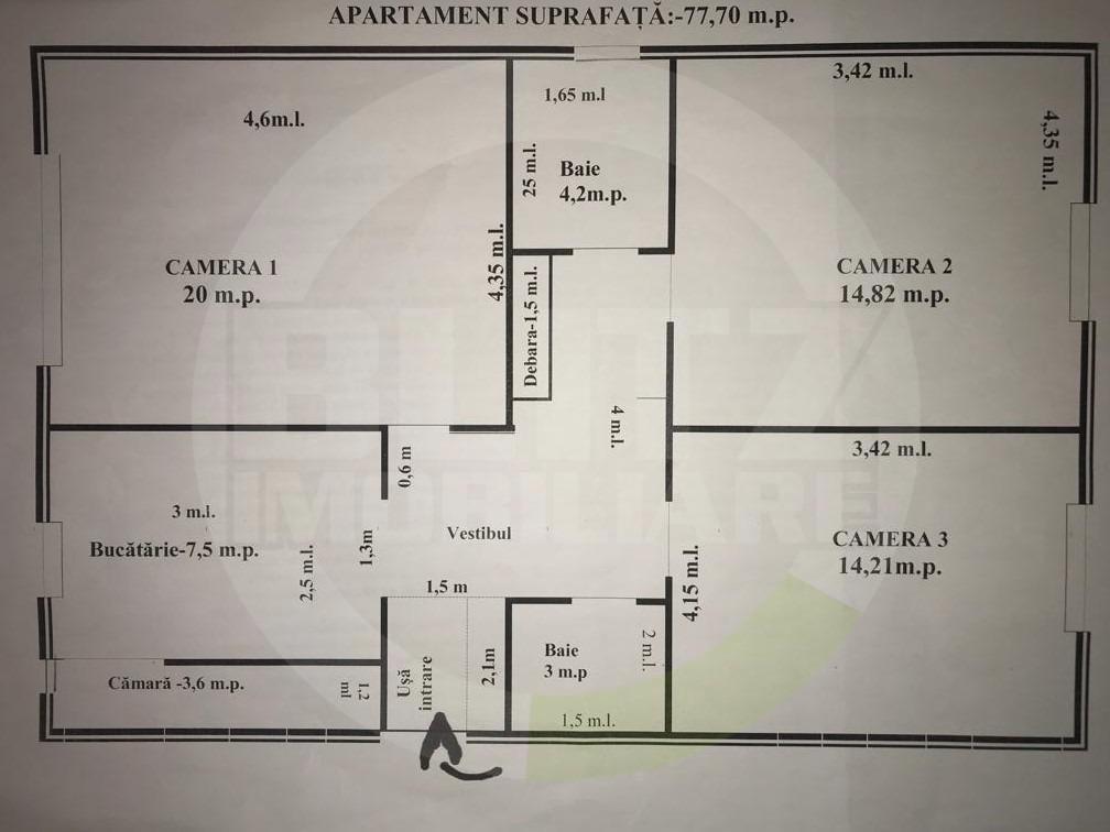 Apartament de vânzare 3 camere Semicentral - 35549AV | BLITZ Cluj-Napoca | Poza1