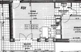 Apartament 2 camere, 46 mp, finisat, zona VIVO