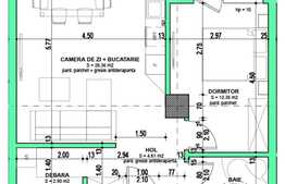 Apartament cu 2 camere, 55 mp, balcon! Semifinisat! Zona Vivo!