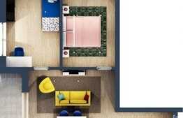 Apartament 3 camere, 61,67 mp, terasa de 13,5 mp, zona Subcetate!