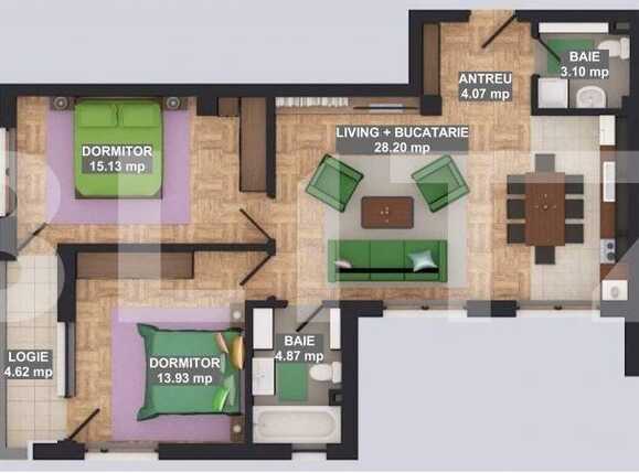 Apartament de vânzare 3 camere Floreşti - 35921AV | BLITZ Cluj-Napoca | Poza1