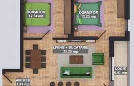 De vanzare 3 camere, 83.04 mp, terasa de 11 mp! Zona Subcetate!