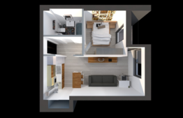 Apartament 1 camera, 38 mp, semifinisat, zona Iulius Mall