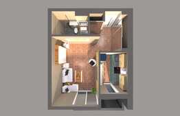 Apartament 1 camera, 37 mp, semifinisat, zona Iulius Mall