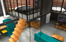 Apartament de tip LOFT cu 3 camere semidecomandate situat in zona Centrala