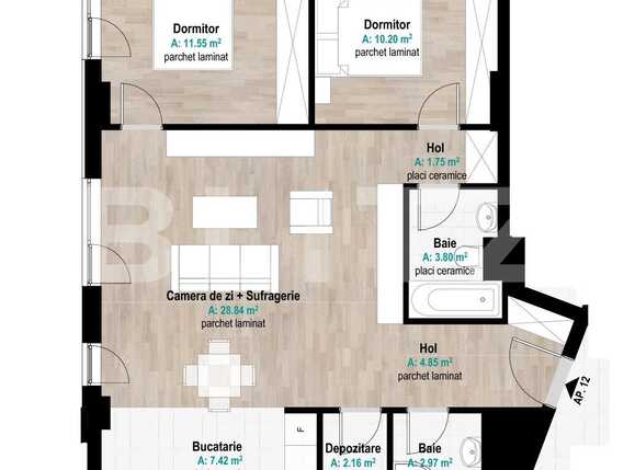 Apartament de vânzare 3 camere Gheorgheni - 36053AV | BLITZ Cluj-Napoca | Poza2