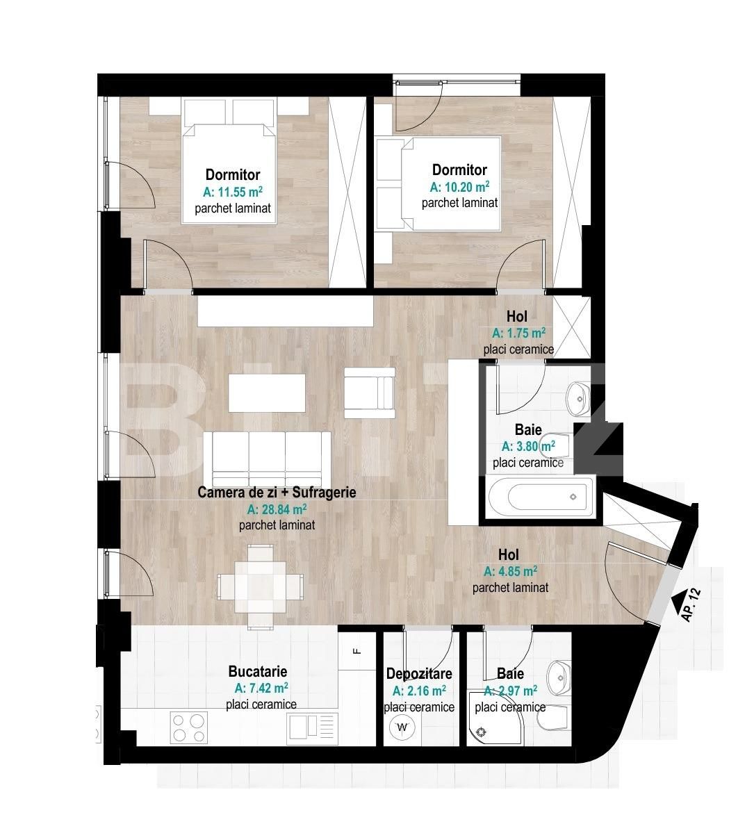 Apartament de vânzare 3 camere Gheorgheni - 36053AV | BLITZ Cluj-Napoca | Poza2